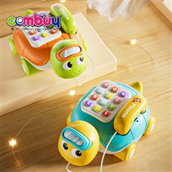 KB101535-KB101536 - Toddler Cartoon Turtle Musical Lighting Talking Button Kids Phone Toy Car