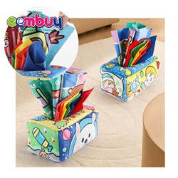 KB101556-KB101557 - Toddler Early Learning Cloth Cognitive Sensory Toys Baby Towel Tissue Paper Box
