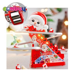 KB103846 - Santa Claus Lighting Musical Sliding Car Toys Electric Stair Climbing Track
