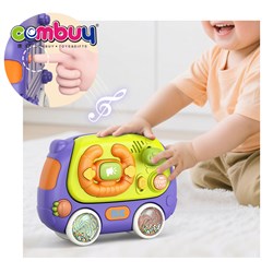 KB107980-KB107981 - Toddler Enlightenment 3 in 1 Driving Steering Wheels Rattle Baby Musical Bus Toy