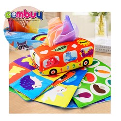 KB110609-KB110611 - Infant Tearable Tissue Box Bus Model Baby Early Learning Toys