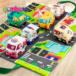 KB110703 - Toddler Sliding Six Small Cars Storage Blanket Mat Toy Cloth Car Map