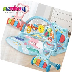 KB112670-KB112672 - Toddler 2 in 1 Pedal Piano Push Walker Crawling Toy Baby Music Gym Mat