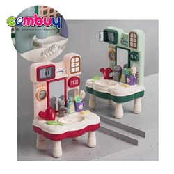 KB118132 - Pretend Play Lighting Musical Children Manual Water Outlet Wash Basin Dressing Table Toys