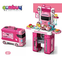 KB125148-KB125157 - Pretend Play Children Cooking Table Food Tools 2 in 1 Kitchen Truck Toys
