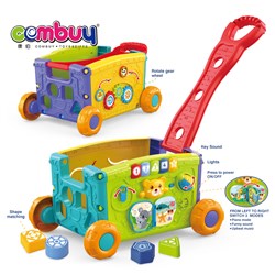 KB127640-KB127641 - Educational Lighting Music Children Activeiy Shape Matching Push Handcart Toys