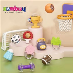 KB128051-KB128052 - Newborn Toddler Can Boiled Sport Shape Musical Plastic Baby Teething Rattle Toy