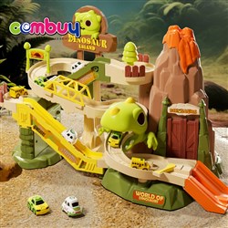 KB136110 - Electric Sliding Car Lighting Musical Adventure Dinosaur Track Toys