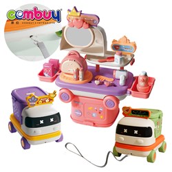 KB215727-KB215730 - Deformation car children pretend play 2 in 1 dressing up kids makeup set toys