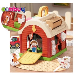 KB216956 - Educational house puzzle farm animals pairing toys shape matching game baby